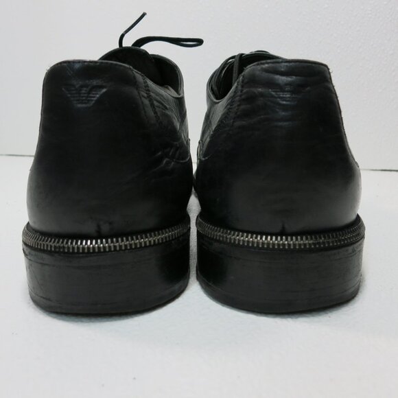 Emporio Armani Leather Dress Oxfords Derby Footwear Men's Shoes Italy Sz 46 - Picture 6 of 9